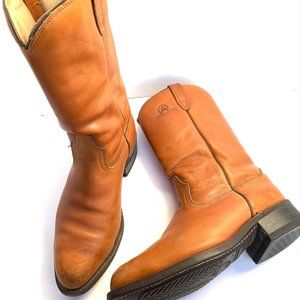 VTG Vulcan Motorcycle Light Brown Boots, size 9.5